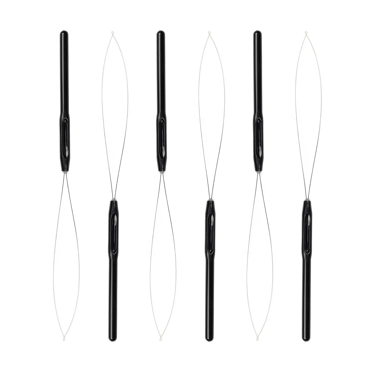 Hair Extension Loop Needle Threader Pulling Hook Tool and Bead Device Tool