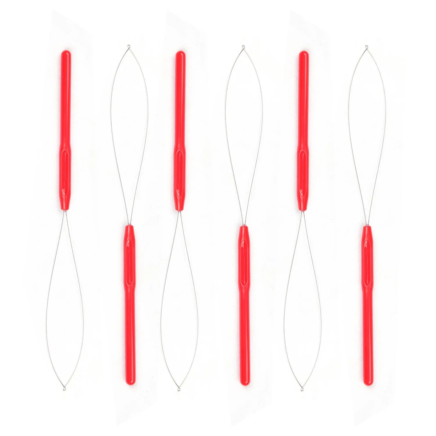 Hair Extension Loop Needle Threader Pulling Hook Tool and Bead Device Tool