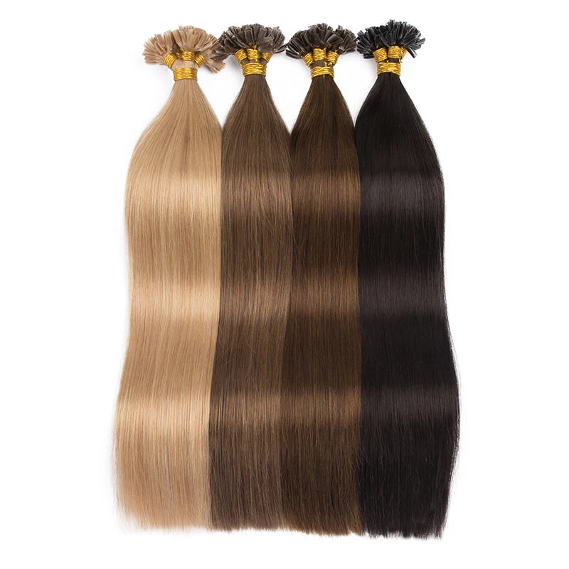 U TIP Hair Extension 100% Human Hair Straight