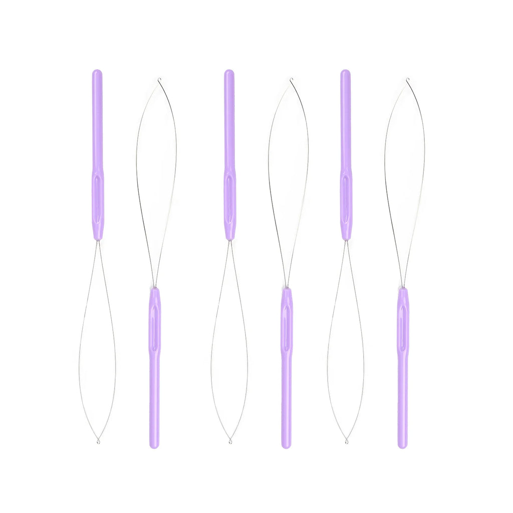 Hair Extension Loop Needle Threader Pulling Hook Tool and Bead Device Tool