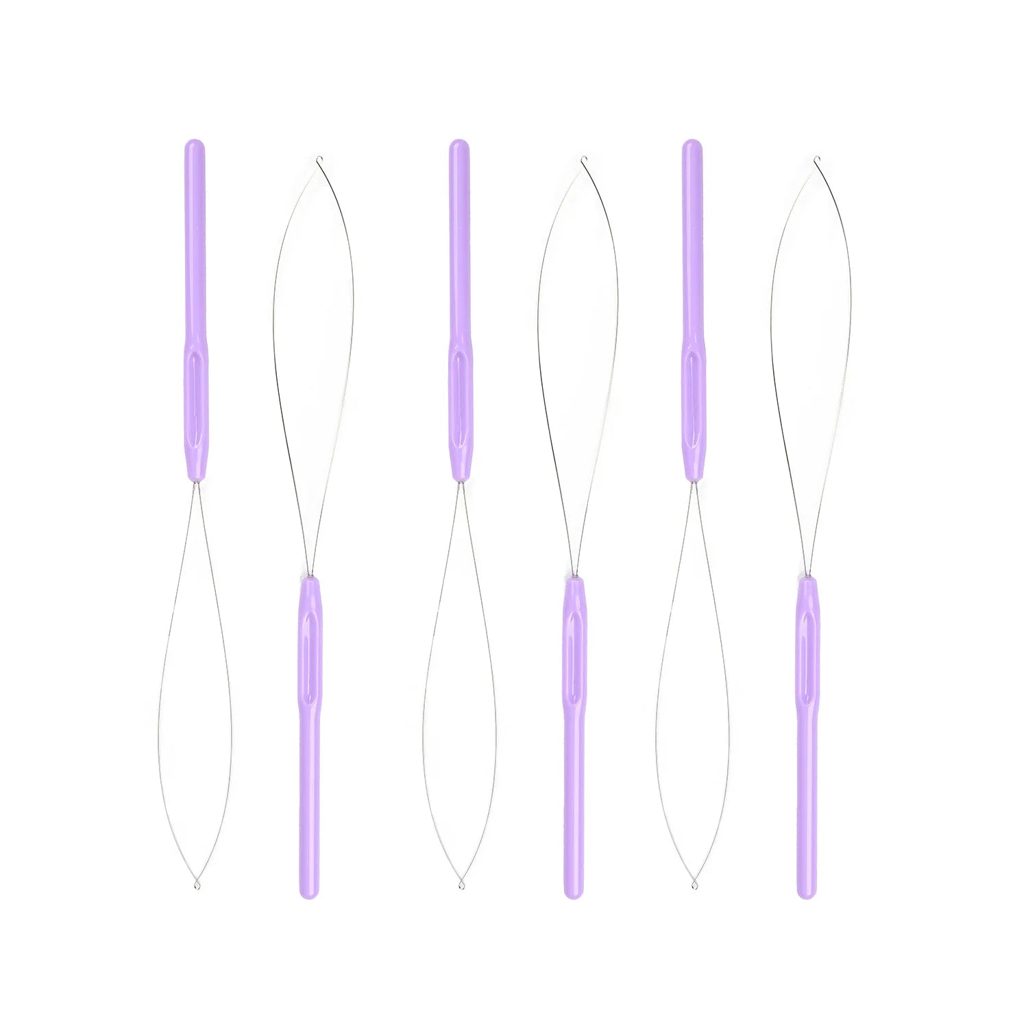 Hair Extension Loop Needle Threader Pulling Hook Tool and Bead Device Tool
